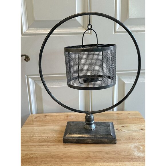 Metal Open Sphere Hanging Votive Candle Holder - Picture 7 of 7